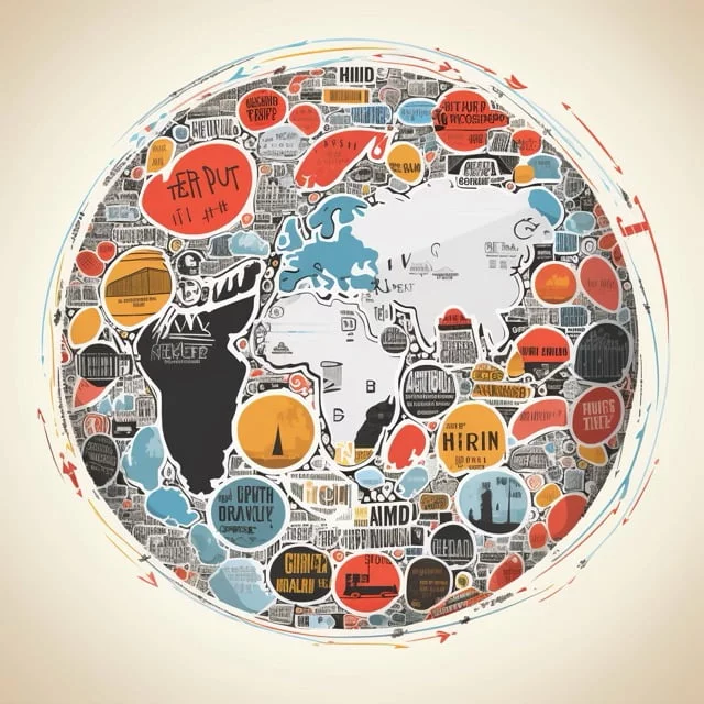 Illustration of world globe
