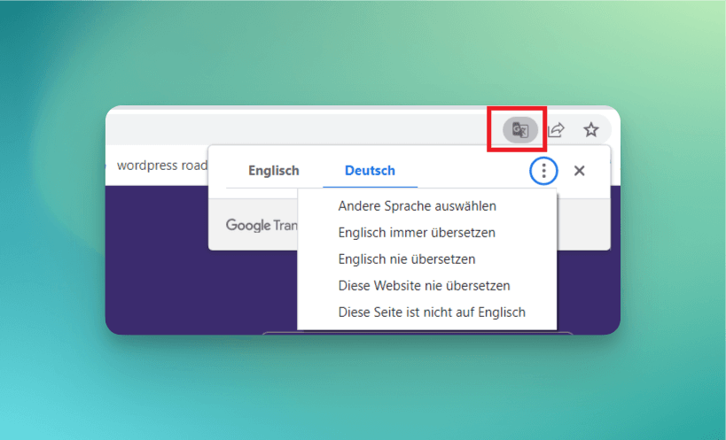 google chrome button zum übersetzen