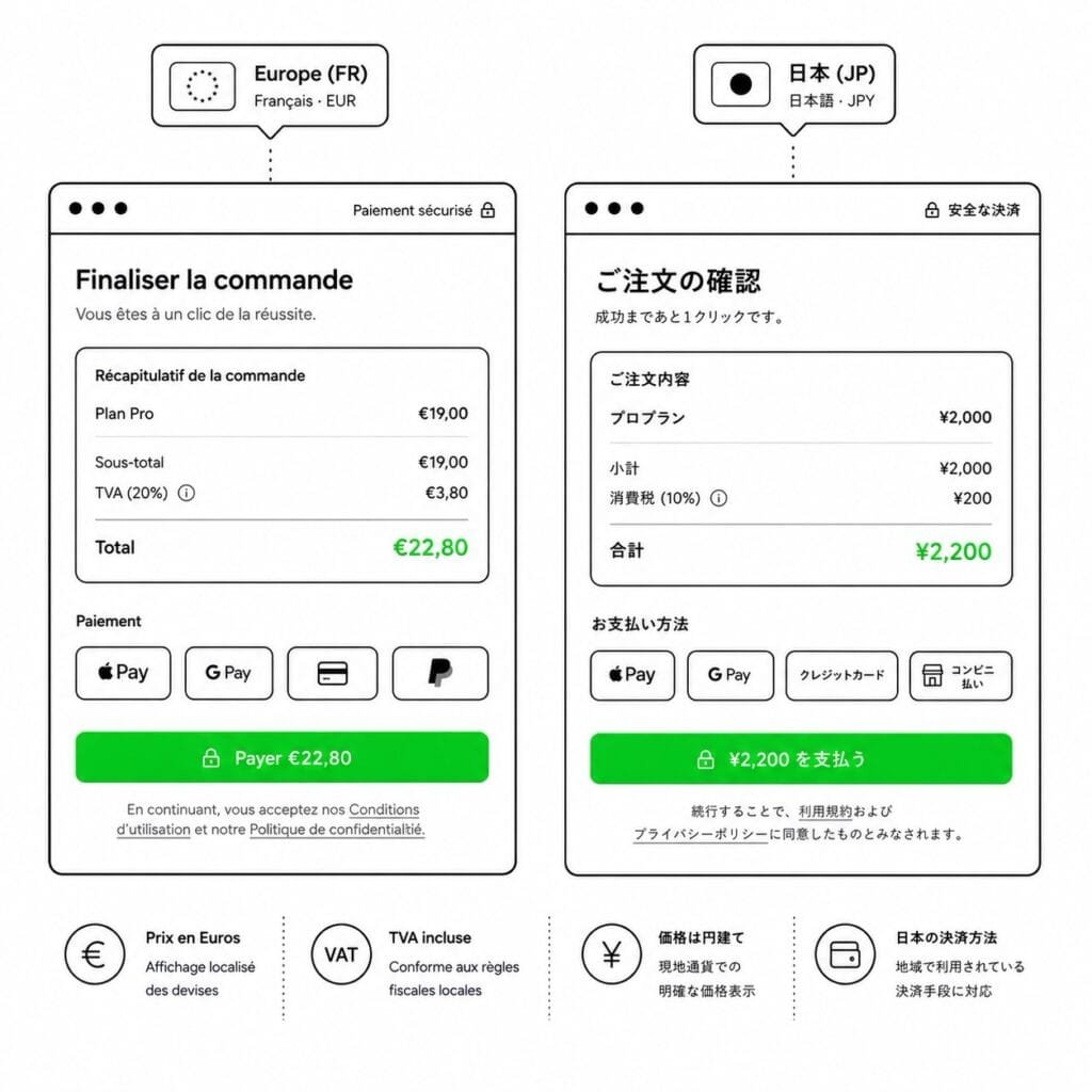 saas checkout localize