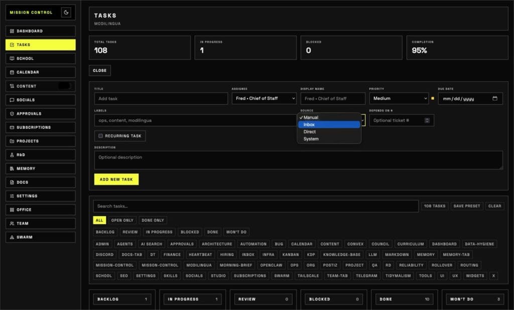 tasks to do with openclaw